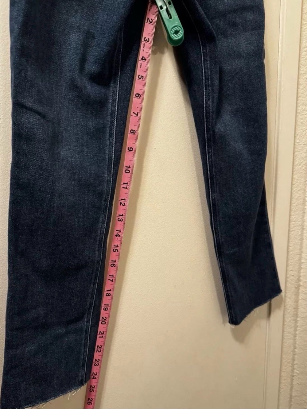 paige Cindy crop high rise straight crop vintage Supremely Soft Stretch Size 25 - Picture 6 of 7